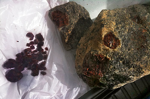 Garnets collected in less than an hour