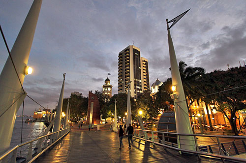 Guayaquil's beautiful Malecon 2000, a broad boulevard that runs along the Gyauas River, is safe by day or night