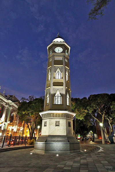 Moorish Style Clock Tower on Malecon 2000 in Guayaquil, Ecuador