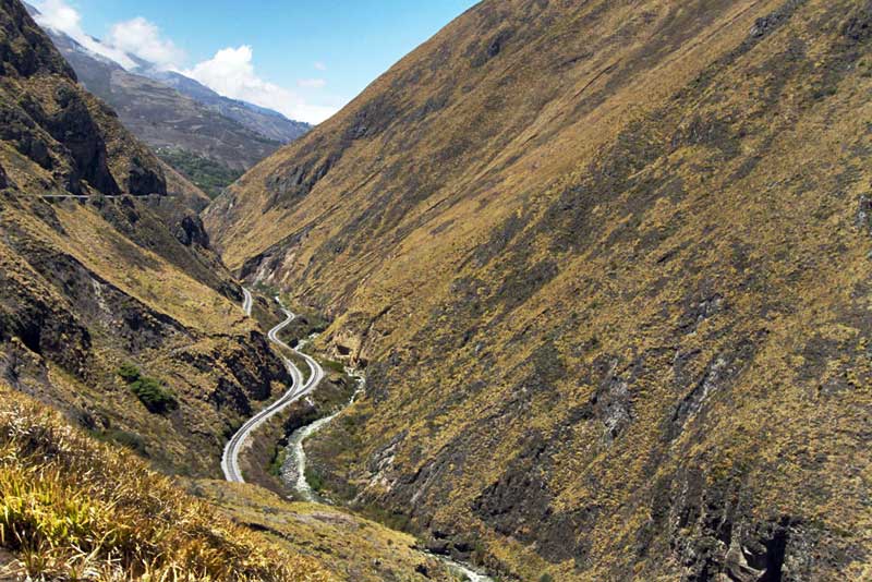 Zigzag Tracks Are the Only Way Nariz del Diablo (Devil's Nose) Train Can Handle the Steep Andean Grades Near Alausi, Ecuador