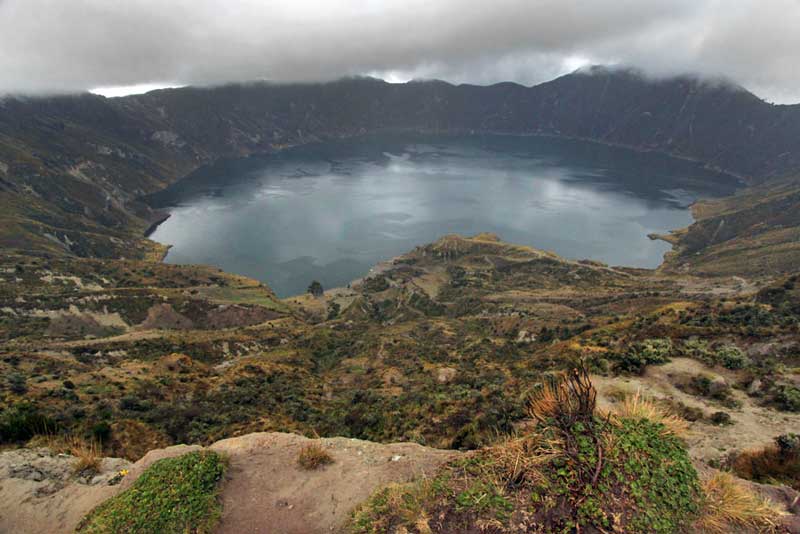 Quilotoa Caldera, an Extinct Collapsed Volcano in the Andes of Central Ecuador