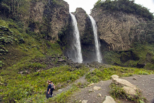 Manto de la Novia Waterfall in Banos, Ecuador