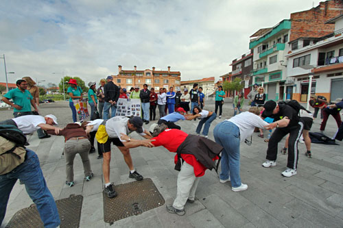 Stretching before the Turkey Trot