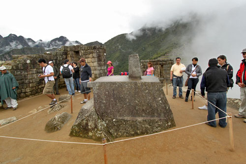 Intihuatana, or Sun Dial, designed as an astronomical clock by the Incas