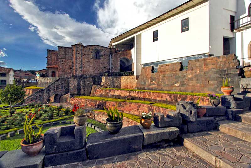 Gardens at Church of Santo Domingo and Qorikancha, Cusco, Peru