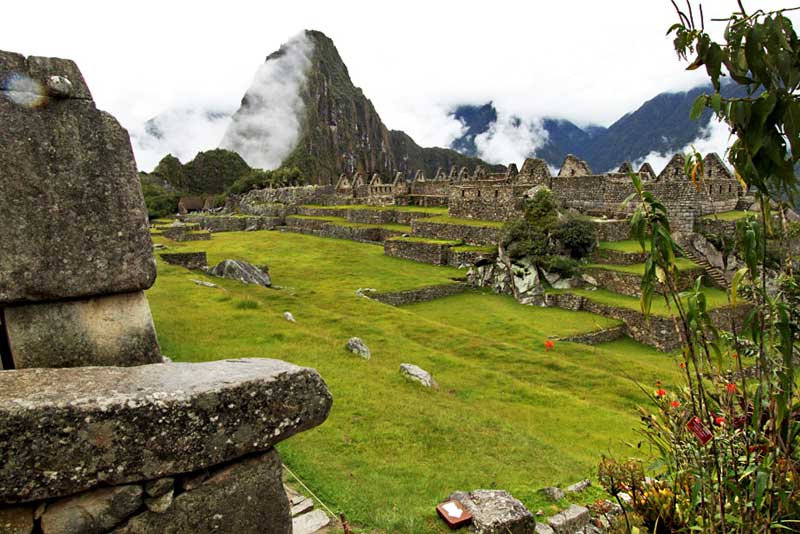 Main Courtyard at Machu Picchu Inca Ruins, Peru