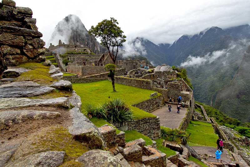 Machu Picchu Ruins With Wayna Picchu Peak in Background