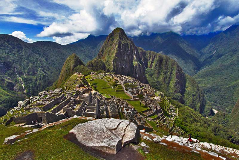Classic View of the Inca Ruins From Atop Machu Picchu Peak