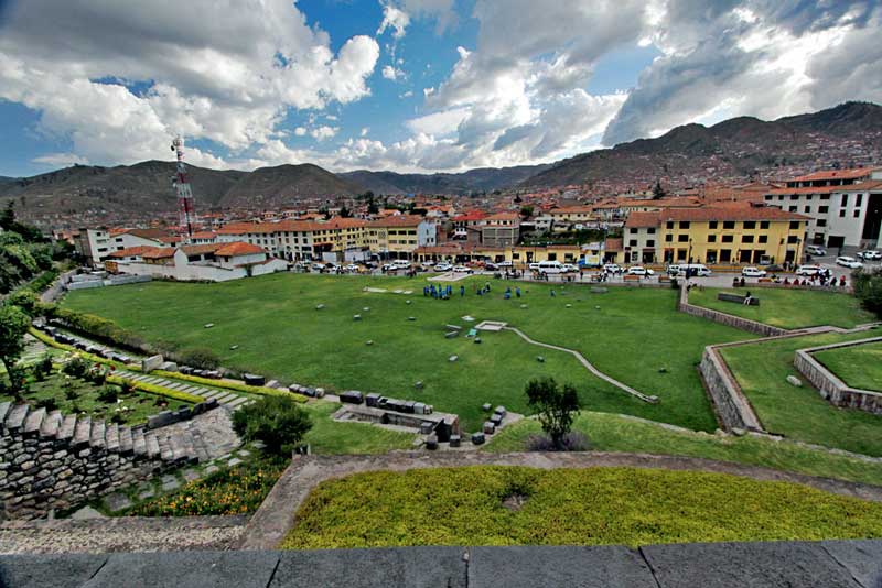 Qoricancha Park in Central Cusco, Peru