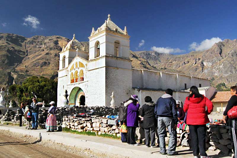 Historic Church in the Small Village of Maca, Deep Within Colca Canyon, Peru