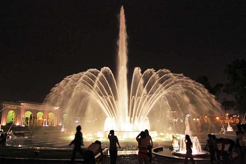 Dancing Fountain at Parque de Agua (Water Park) in Lima, Peru