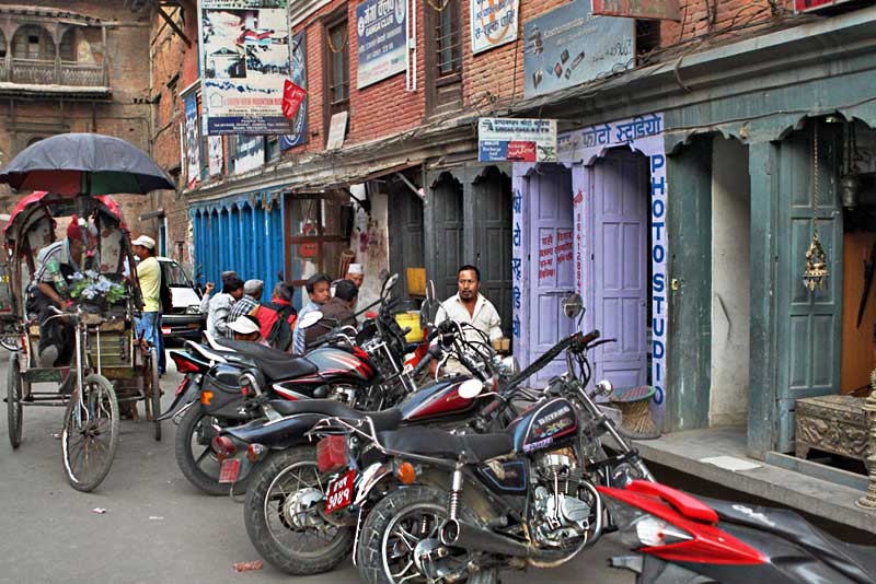Multi-colored Storefronts in the Thamel Neighborhood of Kathmandu, Nepal