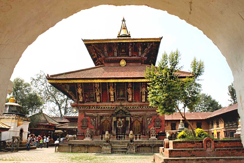 Ancient Changu Narayan Temple in the Eastern Kathmandu Valley, Nepal