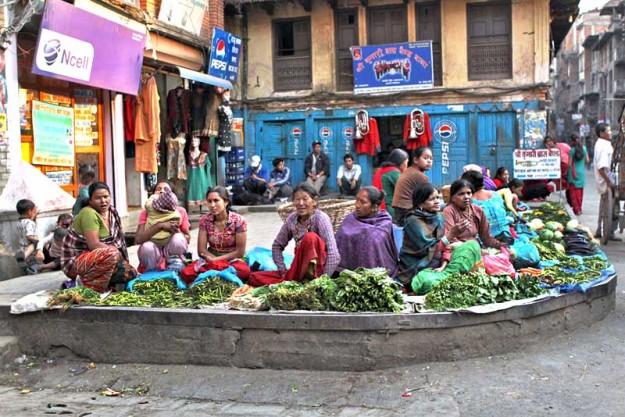 PHOTO: Shopping for vegetables, Kathmandu, Nepal