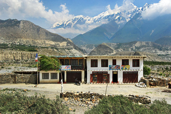 I took a well earned rest at this local tea house, where I stopped to rest and write this story...little did I know that I was only 10 minutes away from Jomsom