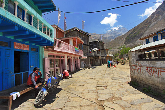Village of Muktinath, at more than 12,000 feet of elevation in the Himalayan Mountains of Nepal