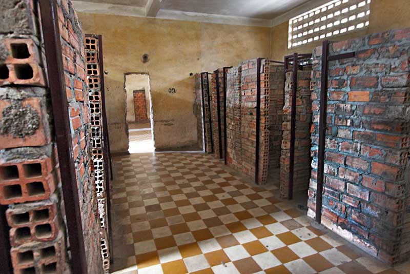 Cells at Tuol Sleng Prison in Phnom Penh, Cambodia, Where Khmer Rouge Tortured Hundreds
