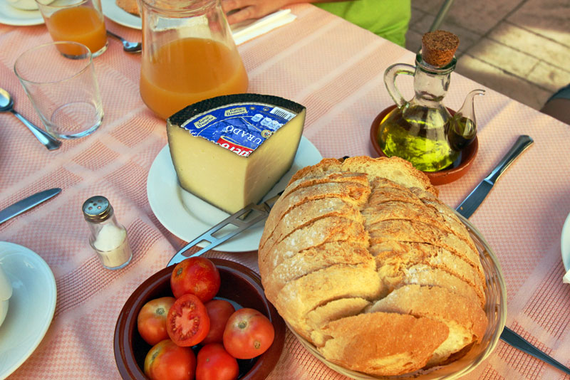 Typical Catalonian Breakfast at Can Dionis, a 13th Century Farmhouse in Campllong, Spain