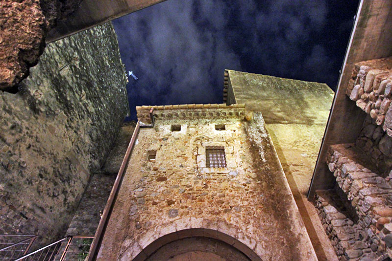 Interior Courtyard at Night at the Arab Baths, Girona, Spain