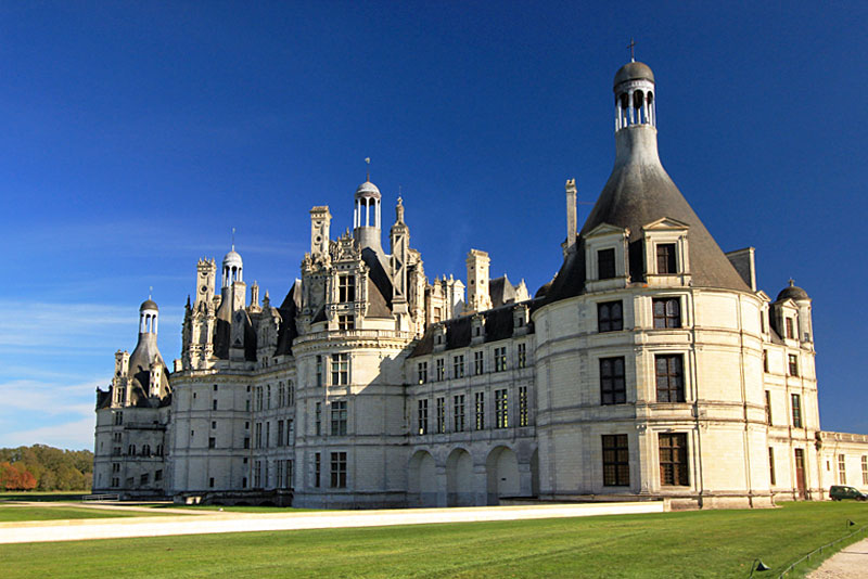 Chateau de Chambord in the Loire Valley of France Blends Traditional French Medieval and Classical Renaissance Architecture Styles