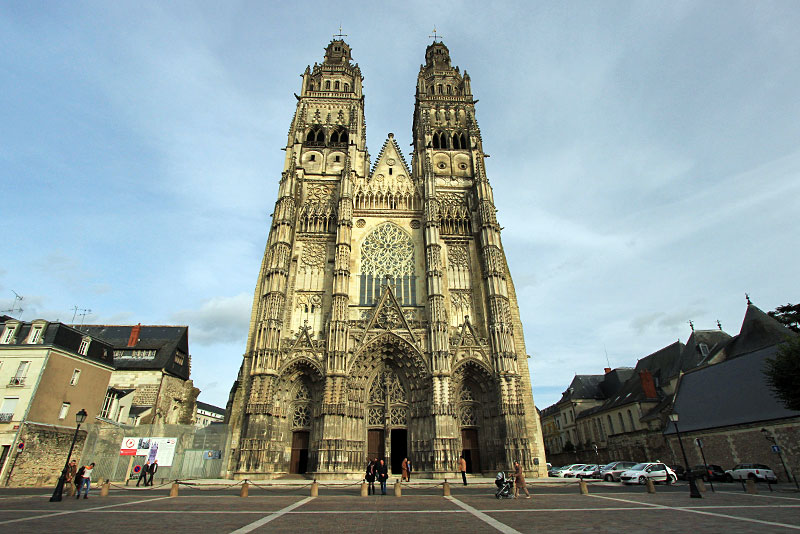 Saint Gatien's Cathedral in Tours, France Combines a Complex Blending of Romanesque, Gothic, and Renaissance Architecture