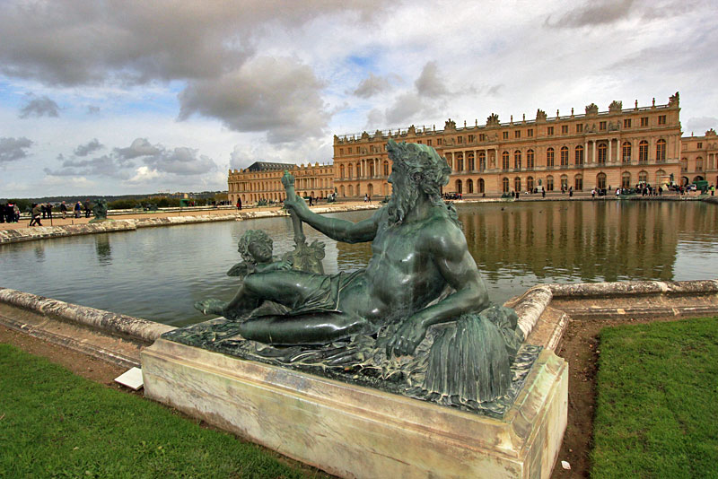 Sculpture Around the Reflecting Pool at Versailles Palace, Near Paris, France