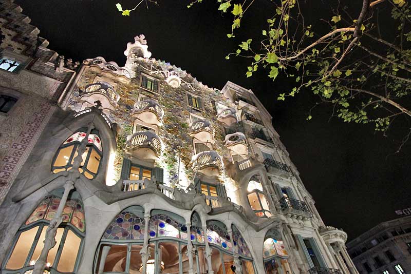 Casa Batllo in Barcelona, Spain, Designed by Antoni Gaudi