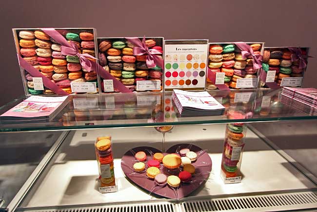 Macarons in cafe in St.Malo France