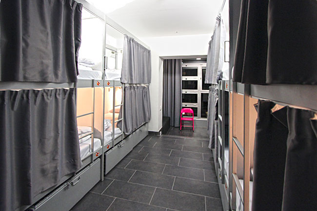 Females-only dorm room at St Christopher's Inns Hostel in Barcelona Spain