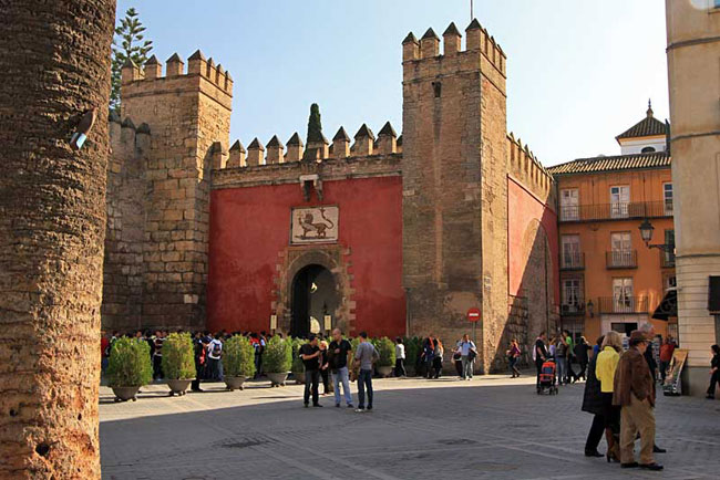 Real Alcazar, the palace where Spanish monarchs stay when visiting Seville Spain