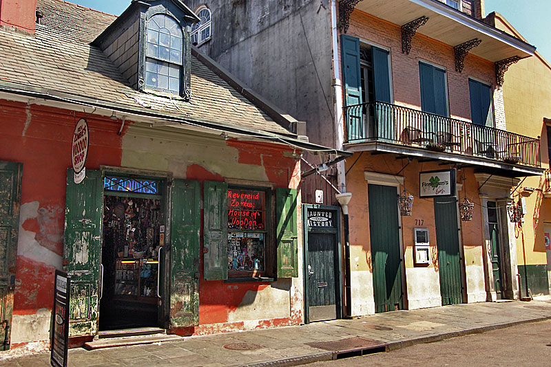 Historic Buildings in the French Quarter of New Orleans, Complete With Peeling Paint and Dilapidated Shutters