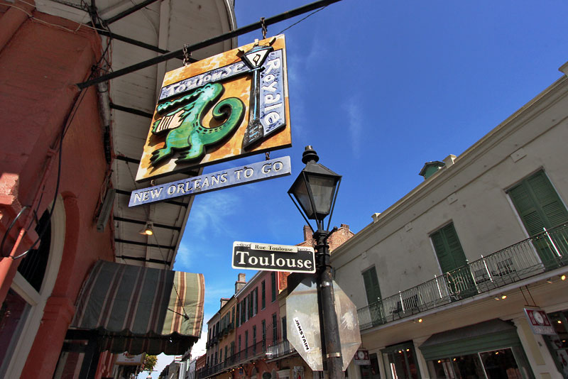 Corner of Toulouse and Royal Streets in the Heart of the French Quarter in New Orleans