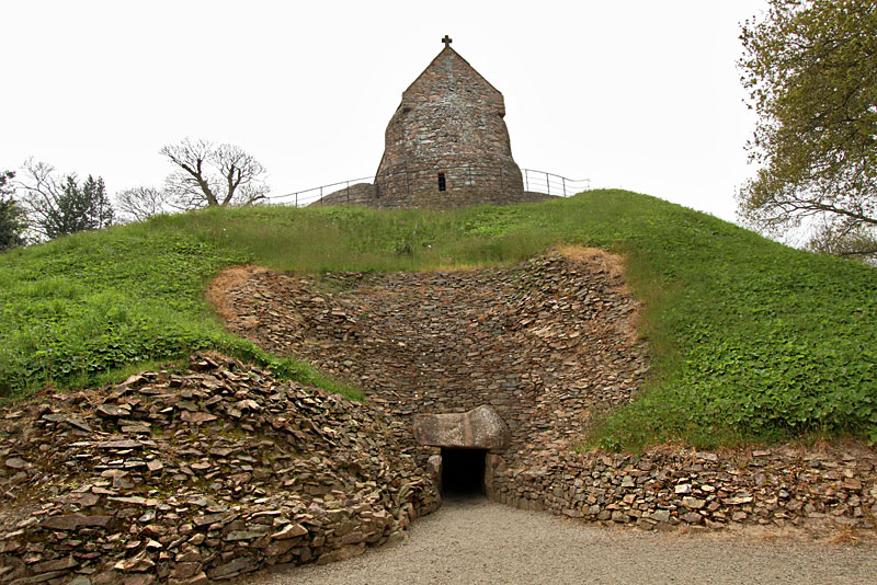 Lady of the Dawn Christian Chapel Sits Atop La Hogue Bie Dolmen on the Isle of Jersey