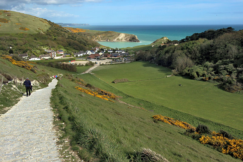 Lulworth Cove, Seen from the South West Coast Path Near West Lulworth in Dorset, England