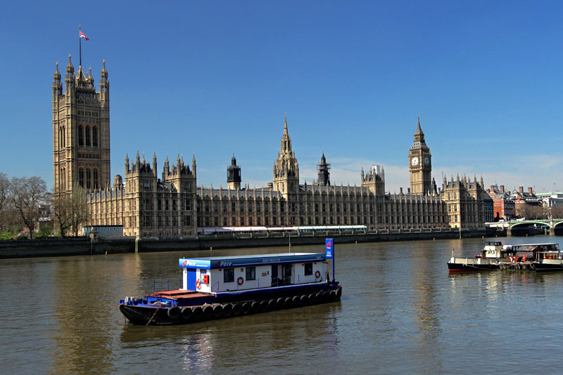 London's Palace of Westminster, More Commonly Known as the Houses of Parliament, on the Banks of the River Thames