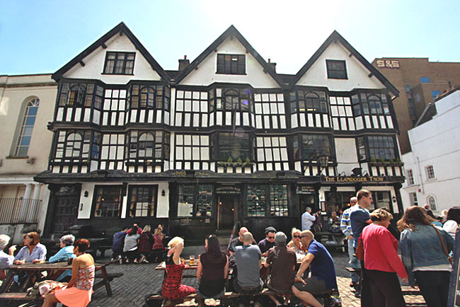 Llandoger Trow, an historic pub in Bristol, England