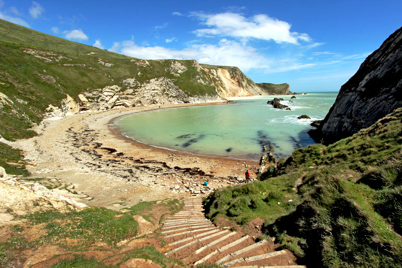 Man O' War Cove, on the South West Coast Path in Dorset, England
