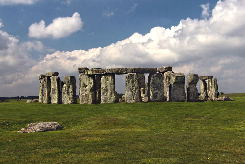 England's Stonehenge, Shown From the Heelstone, With the "Slaughter Stone" in the Foreground