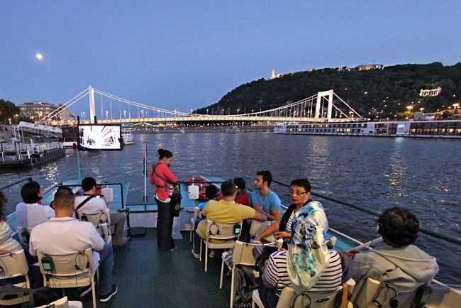 Legends Cruise down the Danube with Elisabeth Bridge in background