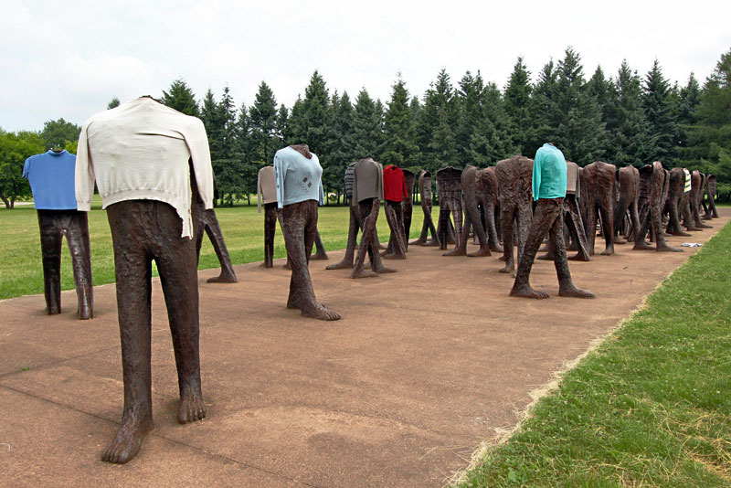 "The Unrecognized" -  A Sculpture by Magdalena Abakanowicz, in Citadel Park, Poznan, Poland