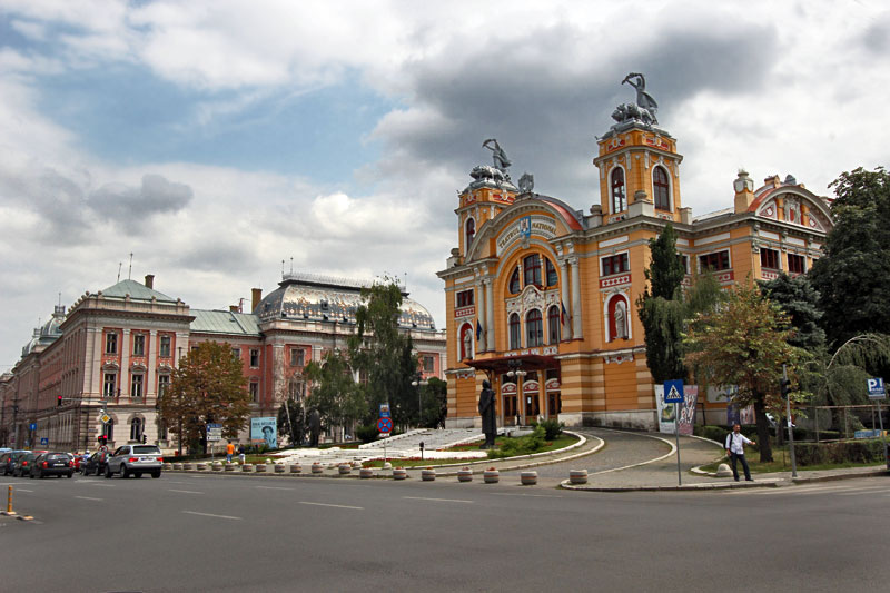 Lucian Blaga National Theater in Cluj-Napoca, Romania Shares the Neo-Baroque Building With the Romanian Opera