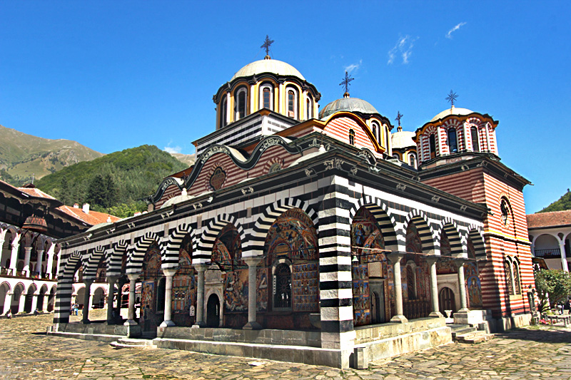 Church at Rila Monastery, the Most Famous Eastern Orthodox Monastery in Bulgaria