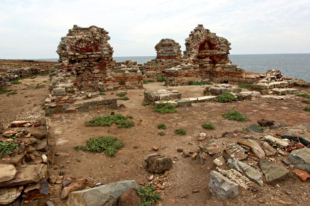 Monastery ruins on St. Ivan Island, the largest of the Bulgarian islands in the Black Sea, just offshore of Sozopol