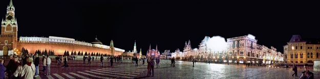 Moscow's Red Square by night