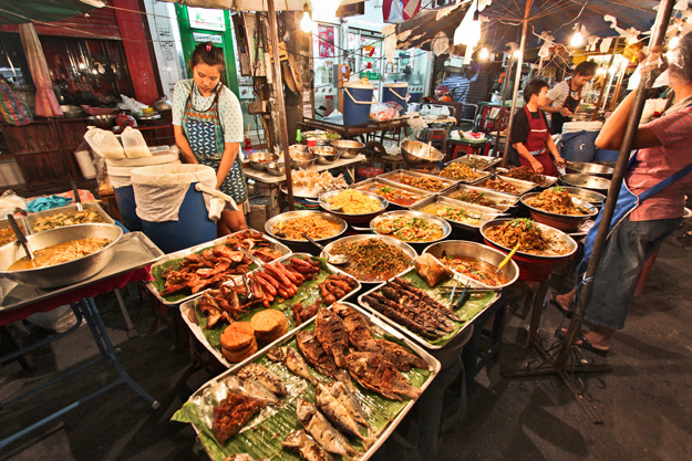 Street food vendor at Chiang Mai Gate, in Chiang Mai, Thailand