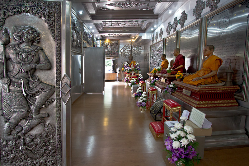 Inside the Viharn of Wat Muen San, Also Known as the Silver Temple, in Chiang Mai, Thailand