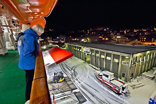 Working stop at Skjervoy in the middle of the night