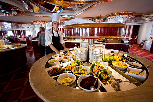 One of Hurtigruten's lavish buffets