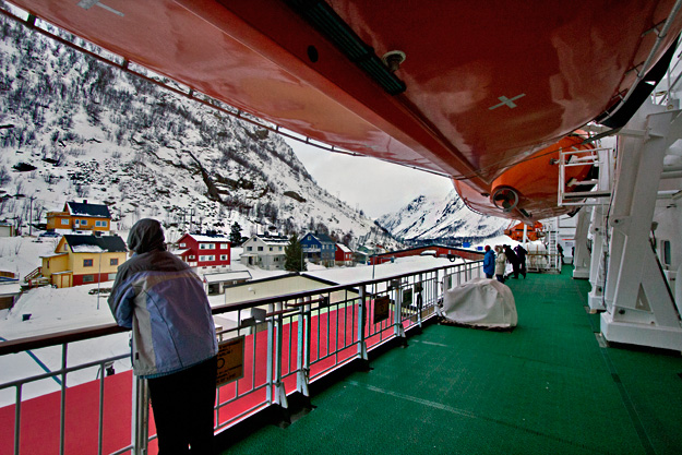 Hurtigruten's MS Richard With stops in Oksfjord to deliver supplies