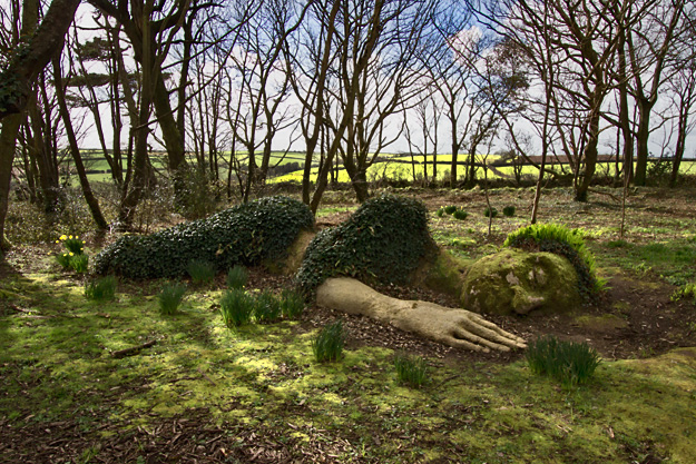 The Mud Maid, another famous earthen sculpture at The Lost Gardens of Heligan
